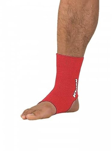 Kwon elastische Fußbandage für Thai / Kickboxen, Größe:M;Farbe:Rot