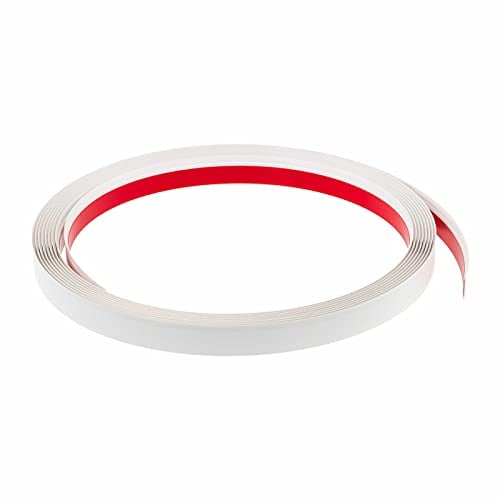 Fensterleiste Flachprofil PVC mit Lippe selbstklebend 20mm breit 2m lang Abdeckleiste