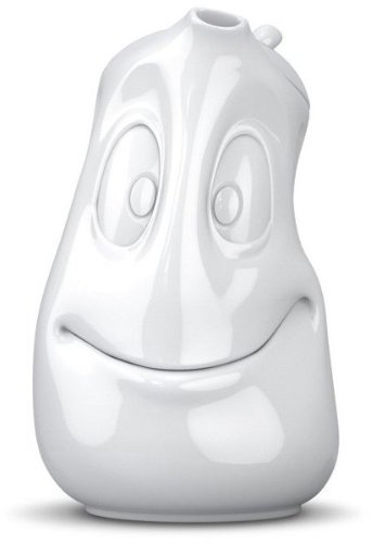 FIFTYEIGHT PRODUCTS/Tassen/Kanne „Gut drauf“ (Porzellan, 1200 ml, weiß, Made in Germany)
