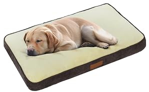 Ellie-Bo XL Dog Bed for 42-inch Dog Cage/Crate - Brown Corduroy/Beige FauxFur