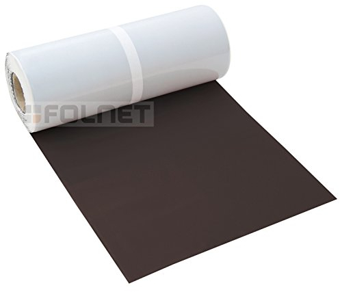 Kaminanschluss - Kaminanschlussband - Wandanschluss - Selbstklebende Glattes Blei Band 300mm / 5mtr. 6 Farben (RAL 8019 - Dunkelbraun)