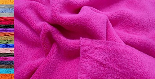 StoffBook WELLNESS FLEECESTOFF WEICH STOFF STOFFE, E223 (Pinkrosa)