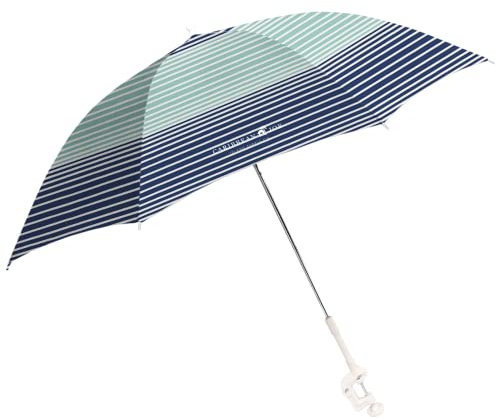 CARIBBEAN JOE The Weather Station Strandschirm für Stuhl, Verstellbarer und universeller Strandschirm mit UV-Schutz, 122 cm Bogen, Horizonstreifen, 48