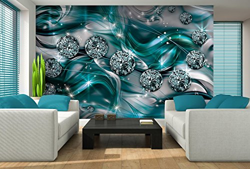 ForWall Fototapete Vlies - Tapete Moderne Wanddeko Diamant Abstraktion VEXXXXL (416cm. x 290cm.) AMF10578VEXXXXL Wandtapete Design Tapete Wohnzimmer Schlafzimmer