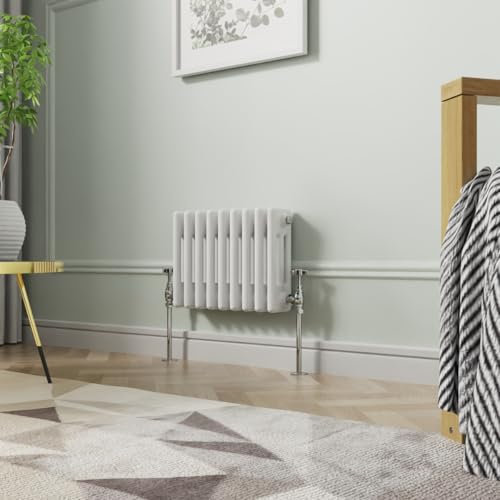 NRG 300 x 425 mm Gloss White Horizontal Cast Iron Radiator Triple Panel