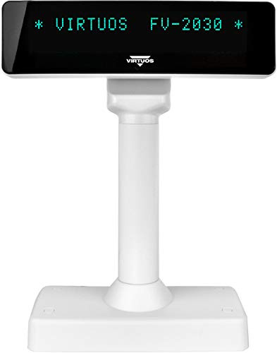 VFD Kundendisplay Virtuos, Top-Series FV-2030W 2x20 9mm, USB, weiß
