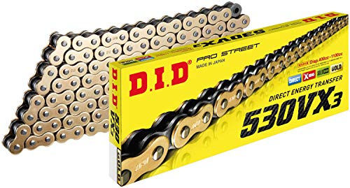 DID (530VX3G120ZB) Gold 120 Link High Performance VX Series X-Ring Chain with Connecting Link