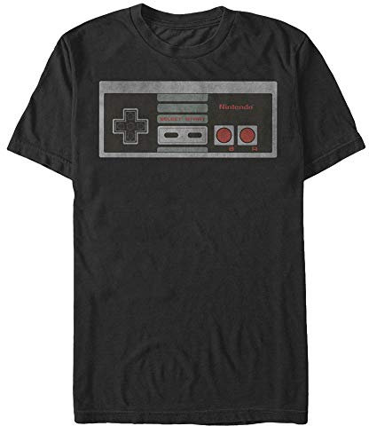 Nintendo Herren Controller T-Shirt, schwarz, Klein