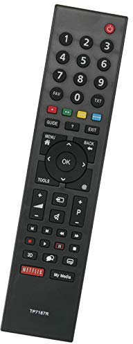 ALLIMITY TP7187R Reemplazo de Mando a Distancia para GRUNDIG LED LCD TV 32VLE7239WR 32VLE8130SL 26VLE7201BH 32VLE7139BR 32VLE812S 32VLE8130WL 42VLE971BL 26VLE8200BL 40VLE8270CP 42VLE9270BH