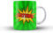 iCaseDesigner Personalised Comic Caption Ceramic Mug with Name or Message - 5. Green with Orange Text