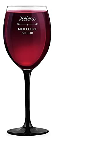 Maverton 330ml Verre personnalisé - Cadeau d’anniversaire pour femmes - Verre à vin rouge et blanc - Pour maman - Sœur