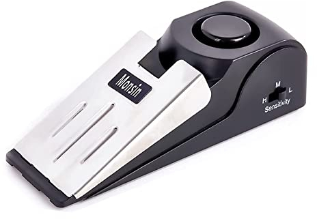 Butée de porte avec alarme de sécurité 120 dB - Cale de porte pour voyage, appartement, maison (lot de 1)