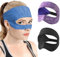 3pcs Set Adjustable Home VR Eye Mask Cover for Oculus Quest 2, HTC Vive, PS, Gear, VR Workouts, Breathable Sweat Absorption, (Purple + Black + Blue)