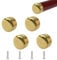 UFURMATE Handrail End Cap, 4PCS 49mm Inner Diameter 201 Stainless Steel Round Handrail End Caps Staircase Steps Hand Rail End Cover Handrail Fittings (Gold)