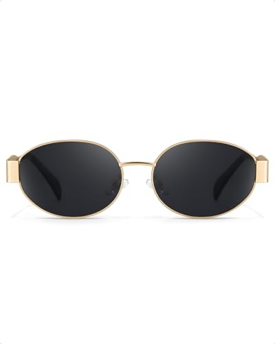 Enafad Sonnenbrille für Damen Polarisiert Retro-Oval Brill UV400 Schutz