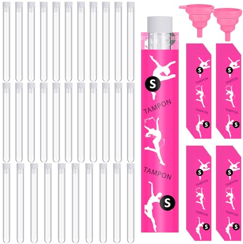 Suclain 80-teiliges Tampon-Set enthält 11,3 g Tuben für Frauen, Tampon, wiederverwendbare Wrapper, faltbare Silikon-Trichter für Outdoor-Sportarten