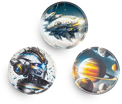 Belmil Patches mit Klettverschluss Set 3-teilig- kompatibel mit Schulranzen Comfy/Smarty (Galaxy)