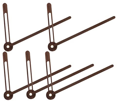 jojofuny DIY-Kits 5 Sätze Holzzeiger Holz Uhr Ersatznadel Uhrwerksmechanismus Uhrzeiger Aus Holz Holzwanduhr Wanduhr Aus Holz Kreuzstich-Set Streichkit Angepasst Kupfersätze Hölzern Uhrwerk