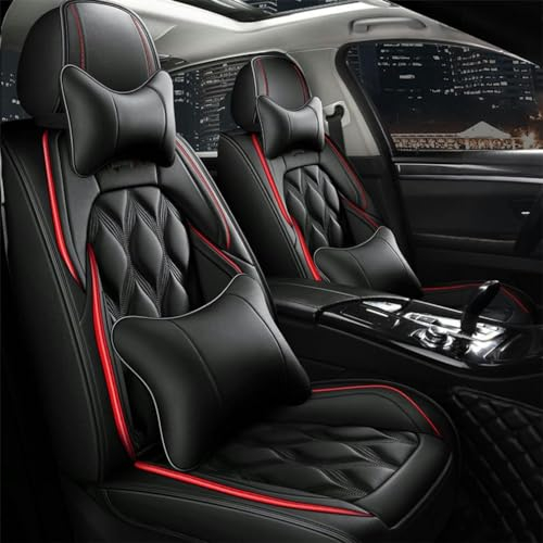 DENGFU Sitzbezüge Auto Autositzbezüge Universal Set für Renault Captur Capture Captur S Clio Clio 4 Clio 4 S Clio 5 Duster Viola Auto Zubehör,schwarzer Luxus