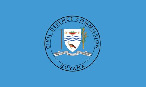 magFlags Drapeau Large Civil Defence Commission, Guyana | drapeau paysage | 1.35m² | 90x150cm
