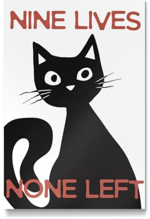artboxONE Galerie-Print 90x60 cm Nine Lives None Left hochwertiges Acrylglas auf Alu-Dibond von Edsonramosart