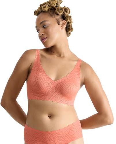 Sloggi Damen Zero Feel Bliss Soft Bra, Lovely Apricot, XL Große Größen EU