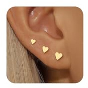 Gold Stud Earrings for Women Hypoallergenic 925 Sterling Silver Earring