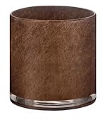 blomus Windlicht -SAGA- | Kerzenhalter aus Glas | Farbe Espresso | Größe S | Ø8 x 8,5H cm | für Innen- und Außendekoration