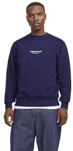 JACK & JONES Herren Jorvesterbro Sweat Crew Neck Noos, Ocean Cavern ,L