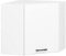 3E 3xE living.com Eck-Hängeküchenschrank: eine Tür, Zwei Regale, Farbe: Weiß, A: B: 60 cm, H: 58 cm, T: 30 cm.
