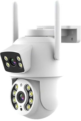 BoT by BlueRoad Überwachungskamera Aussen WiFi NA1 Double Tuya – Smart Home Outdoor Kamera, IP Kamera mit WLAN, Local/Cloud Storage