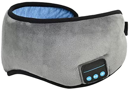 Furtryvl Casque de sommeil sans fil, cache-oreilles lavables pour le sommeil – Masque pour les yeux sans fil 5.0, masque pour les yeux bloquant la lumière, avec sangle réglable pour les personnes