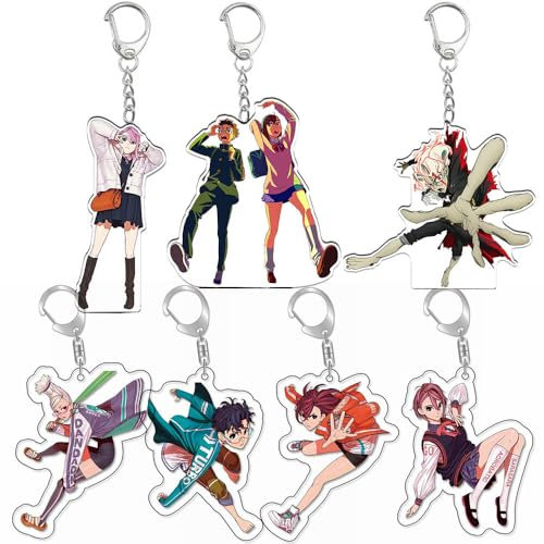 Pack of 7 Porte Clés Dan Da Dang Anime Dandadans Figurine AyaseMomo ShiratoriAira Cosplay Accessoires Mignon Acrylique Keychain Dandadans Manga Merch