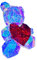 Orso luminoso XL USB multicolore con Cuore Grande Rosso, Scatola Regalo Orsetto con Cuore Rosso, Orso LED luminoso grande, Regalo di San Valentino per Lei decorazioni Romantiche tavolo camera da letto