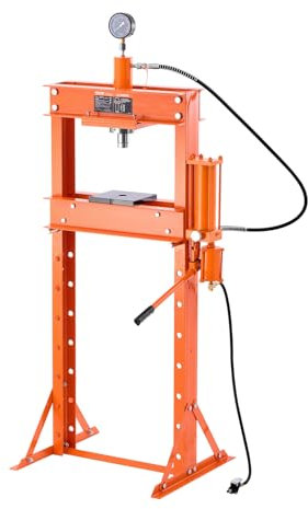 VEVOR Pressa Idraulica Manuale da Officina, Pressa da Officina con Telaio a H 20 T con Piastra di Pressatura Pressione 0,8-1,2 MPa, Pressa Idraulica Regolabile per Pavimento di Garage per Piegatura