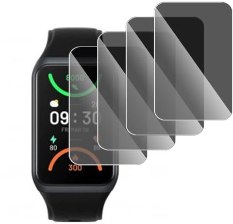 KARYLAX - Protezione schermo anti-spia, in vetro flessibile, anti-graffio, pellicola protettiva Privacy per smartwatch Samsung Galaxy Fit 3 R390 40 mm (confezione da 4)