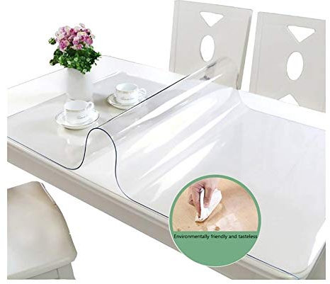 XINYUL PVC Trasparente Tovagliette di Plastica, Top in Marmo Coperture da Scrivania Tappetini Duri Zerbino, Policarbonato (1.6mm,120X180CM)