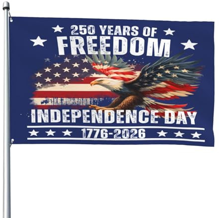 USA 1776 2026 Flagge 250 Jahre Freiheit 4. Juli 12x18 – Outdoor Garten Hof Banner