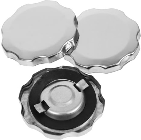 ibasenice 3 Tapones Metálicos Aplicables para Depósito de Combustible de Minimoto y Generador Gasolina, Color Plata, Fácil Instalación y Repuestos para Motor