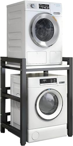 Stacking Kit for Front Load Washer & Dryer - Adjustable Portable Rack- Over Washer Storage Unit for Efficient Laundry Organization