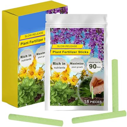 Plant Food Spikes, Slow-Release Fertilizer Spike, Nutrient-Rich Plants Care, Ideal for Bonsai Flowers Vegetables, Gardening, Easy Application, Nutrition, 8.2x1.6x8.2cm