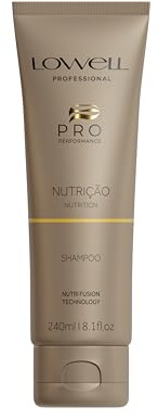 Lowell Nutrição Pro Performance Shampoo 240 ml für trockenes oder geschädigtes Haar, tiefe Ernährung und sofortige Weichheit