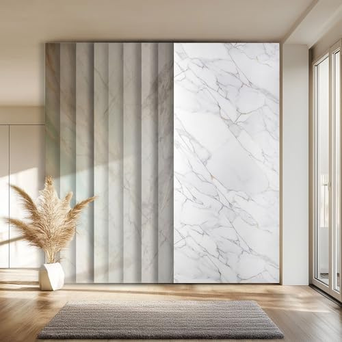 HEXIM Marmorplatten Optik 1 Stück 280x122 cm SPC Kunststoff Innen & Außenbereich Granit Steinoptik - Duschrückwand Küchenrückwand Spritzschutz Natursteinoptik (3,42 m² 80116) B-Serie