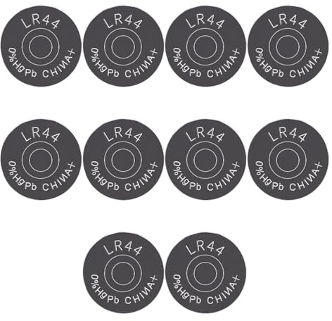 WGBOSMG LR44-Batterien, Knopfzelle 357 357A A76 GPA76, 1,5 V, Knopfzelle für elektronische Münzen, 10 Stück