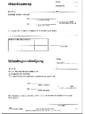 RNK - Verlag Vordruck ´Urlaubsantrag´, Block, DIN A5 2915