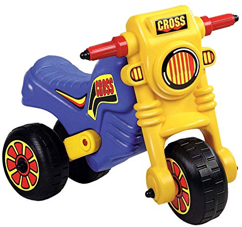 Dohany Rutscher Motorrad Fahrzeug Cross 1 Kinder Laufrad Lauflernrad Blau/Gelb