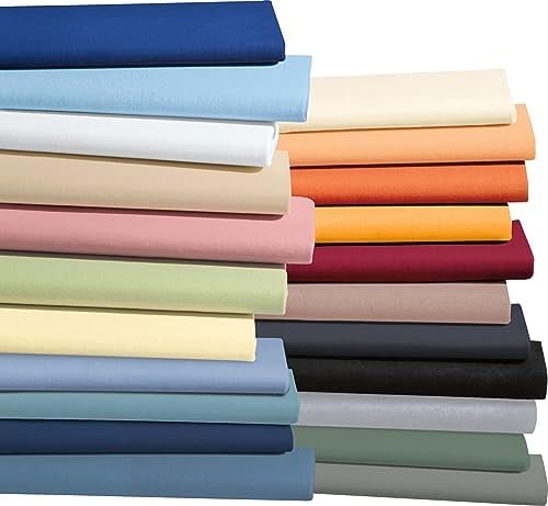 Erwin Müller Spannbettlaken, Spannbetttuch Erlangen Feinbiber apricot Größe 140x200 cm - 150x200 cm - warm und kuschelig, bügelfrei, mit Rundumgummi