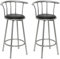 vidaXL 2X Barhocker mit Lehne Drehbar Küchenhocker Drehhocker Bistro Barstuhl