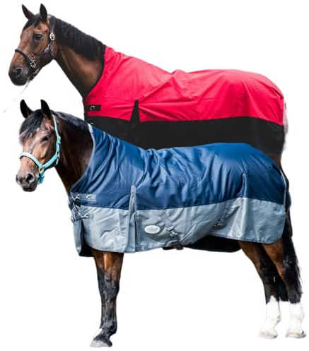 Pferdedecke 600D High Neck Weidedecke Winterdecke Regendecke Turnout : 100g Braun 145