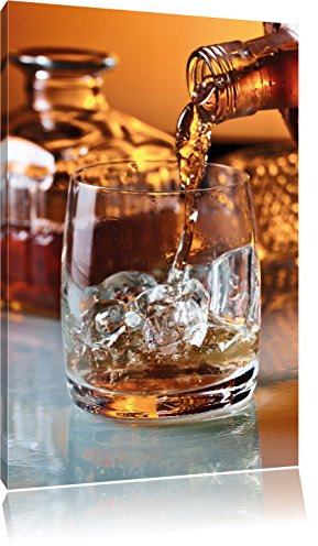 Pixxprint Edler Whiskey, Größe: 60x40cm, Leinwandbild, fertig gespannt, Wandbild, Dekoration, Kunstdruck, kein Poster